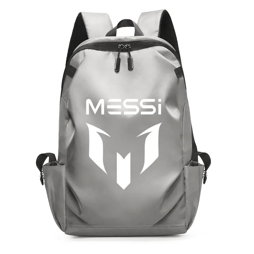 Football Super Stars MES SI Backpack Boy Girl Unisex College Student Backpack Women Men Laptop Teens Student USB Port Rucksack