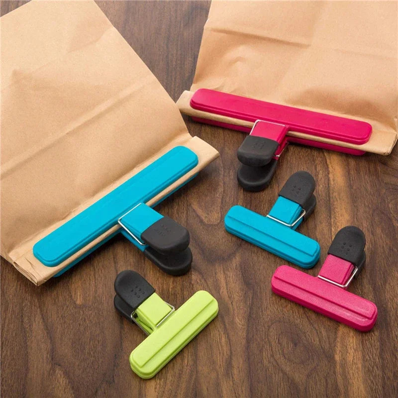 Portable Bag Clips Kitchen Storage Food Snack Seal Sealing Bag Clips Sealer Clamp Plastic Tool Kitchen Organization Accessories