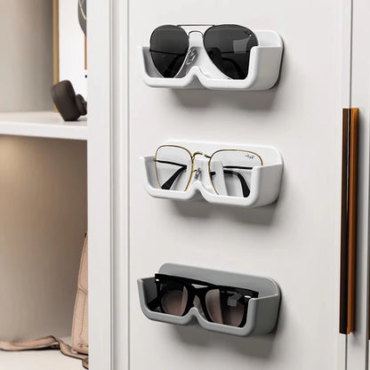 Glasses Display Cabinet Sunglasses Storage Box Wall Mounted Perforated Free Sunglasses Storage Glasses Rack Home Tidying