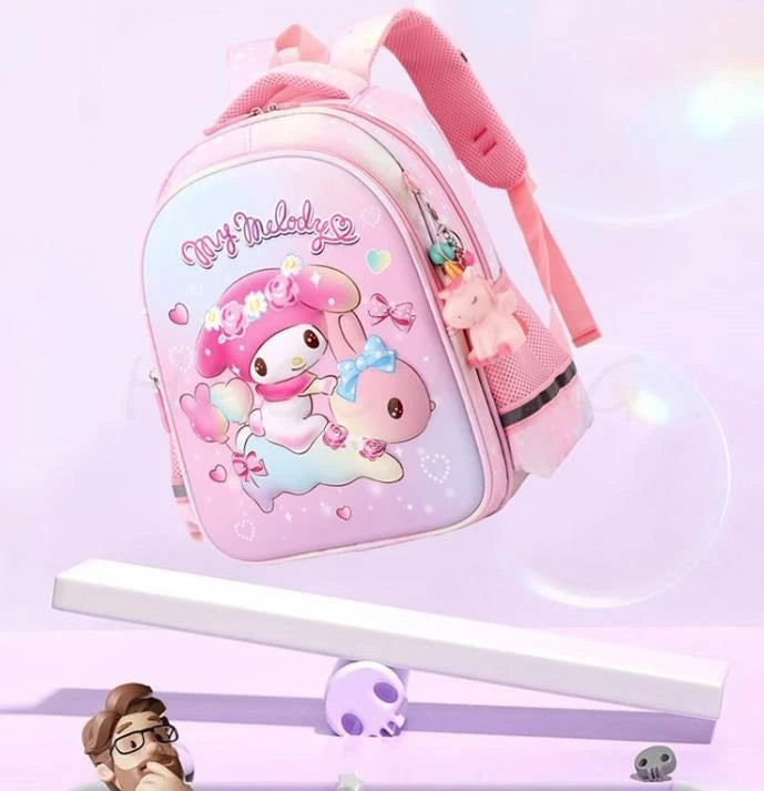 Lovely Kuromi Melody New Backpack For Girls Hello Kitty Princess School Bags Kids Satchels Kindergarten Bookbag Mochila Infantil