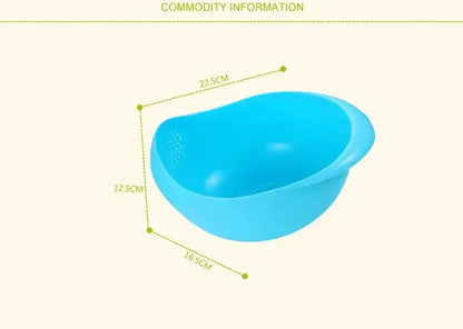 Food Grade Utensils for Plastic Rice Beans Peas Washing Filter Strainer Cleaning Gadget Kitchen Accessories Basket Sieve Drainer