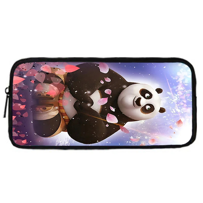 Cartoon Kung Fu Panda Child School Backpack With Shoulder Bag Pencil Bags School Bags for Boys Girls Best Gift