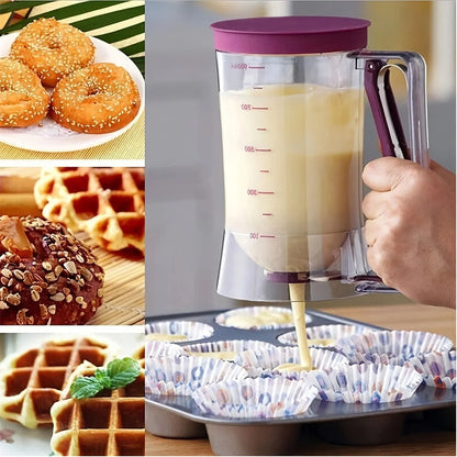 1Pc Pancake Cupcake Batter Dispenser, Collapsible Batter For Cupcakes, Waffles, Muffin Mixes or Any Baked Goods