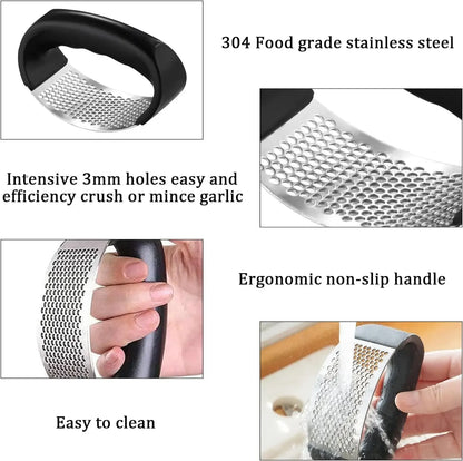 Stainless Steel Garlic Press Crusher Manual Garlic Mincer Chopping Garlic Tool Fruit Vegetable Tools Kitchen Accessories Gadget