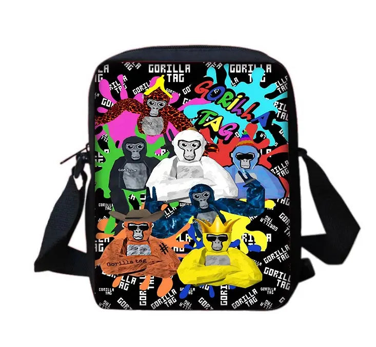 Novelty Cool Gorilla tag Child School Backpack With Shoulder Bag Pencil Bags School Bags for Boys Girls Best Gift