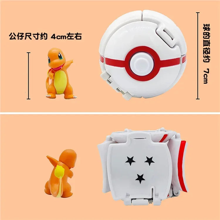 Pokemon Elf Ball Pokeball Anime Figure Cartoons Pikachu Charizard Piplup Kyogre Pocket Monster Pet Anime Action Model Toy Gifts