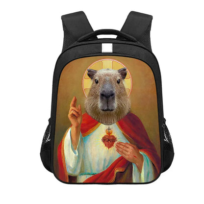 Kawaii Capybara Print Backpack Women Men Don't Worry Be Capy Children Student School Bags Laptop Kindergarten Rucksack Gift