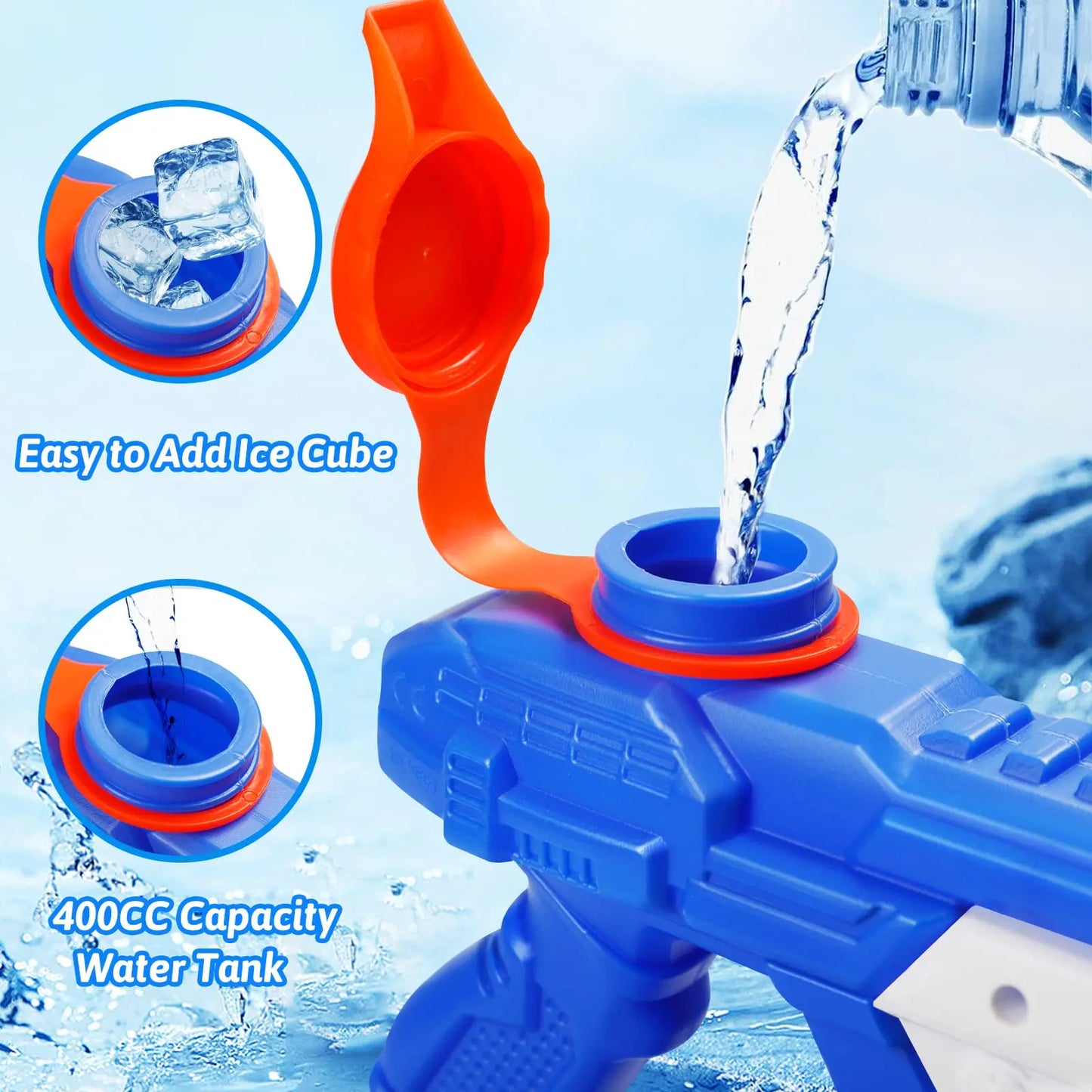 600cc High Capacity Water Gun for Kids Adults Long Range Watergun Summer Water Blaster Toy Super Soaker for Swimming Pool Beach