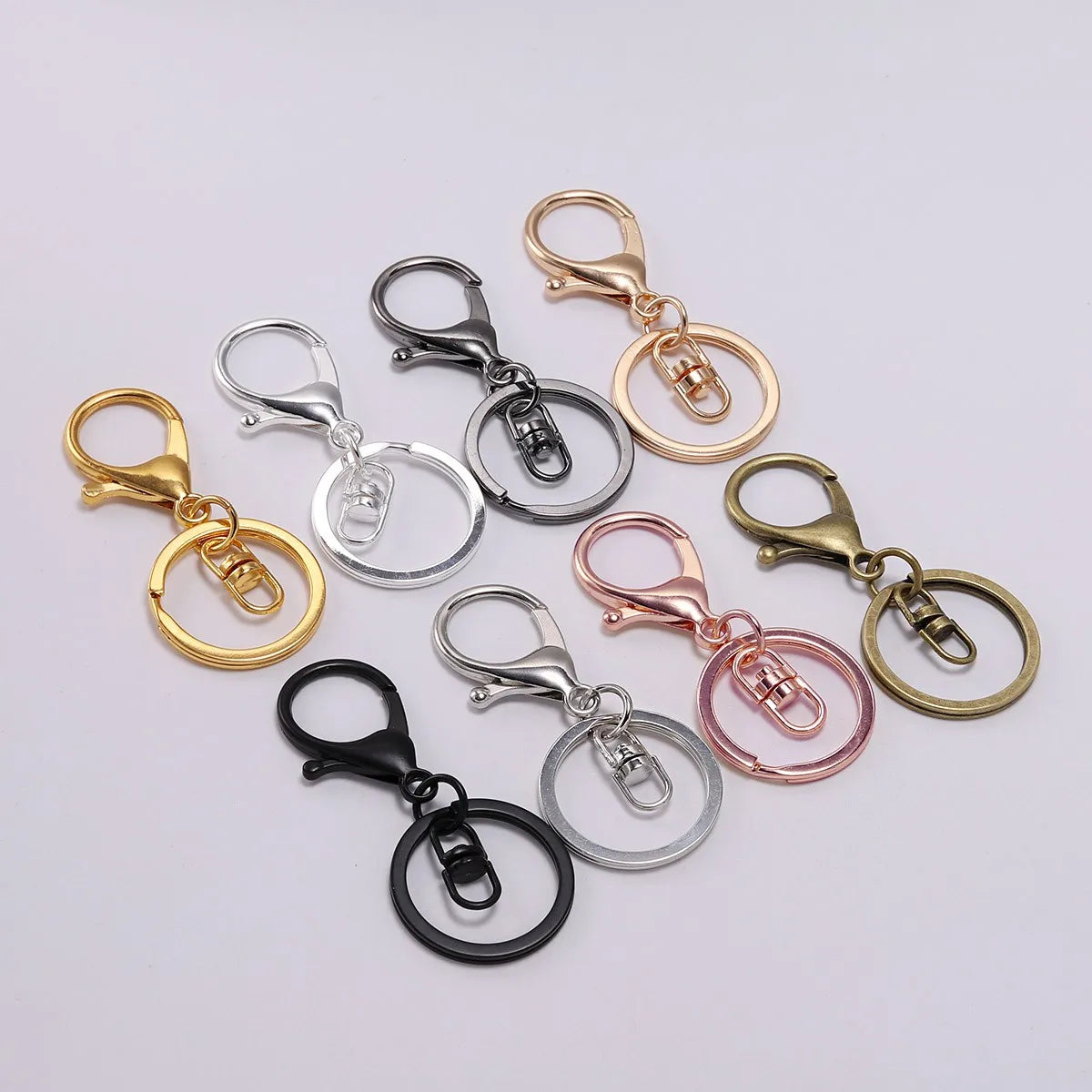 5pcs/lot Key Ring 30mm Keychain Long 70mm Lobster Clasp Key Hook Keyrings For Jewelry Making Finding DIY Key Chains Accessories