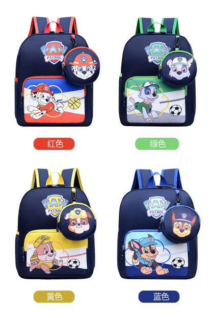 PAW Patrol Backpack School Bag High Capacity Waterproof Travel Storage Bags for Student Chase Skye Schoolbag Gifts for Children