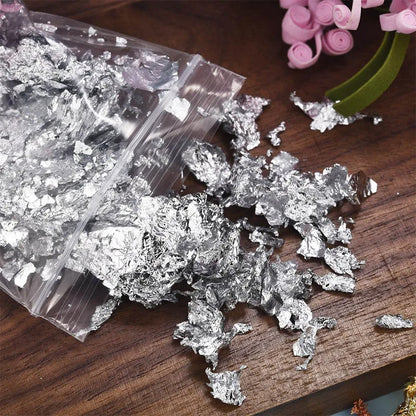 3/5g Gold Silver Bronze Foil Paper Irregular Aluminum Sticker Flakes Glitter Handmade Epoxy Resin Decor Candle Making Supplies