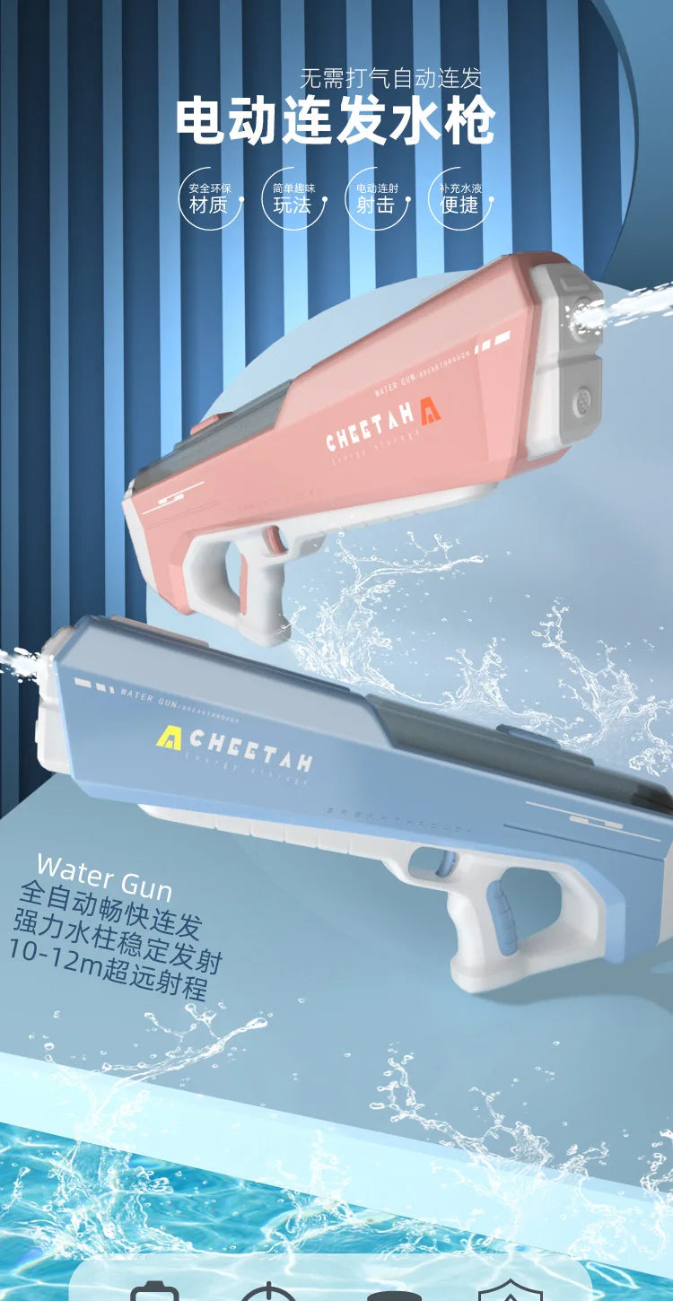 2023 Automatic Water Absorption Electric Water Gun High Tech Automatic Water Soaker Guns Large Capacity High Pressure Water Gun