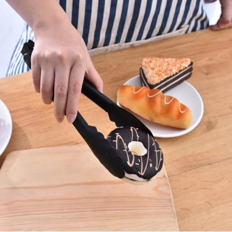 9/12/14Inch Silicone BBQ Grilling Tong Salad Bread Serving Tong Non-Stick Kitchen Barbecue Grilling Cooking Tong NLock Food Clip