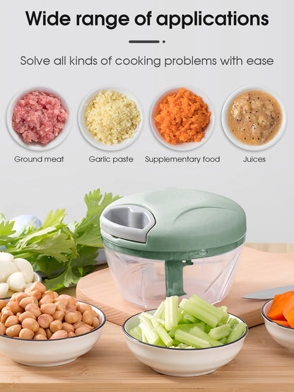 Home Kitchen Manual Ginger Grinder Garlic 500ml Mud Splasher Multifunctional Food Vegetable Cutter Handheld Meat Grinder