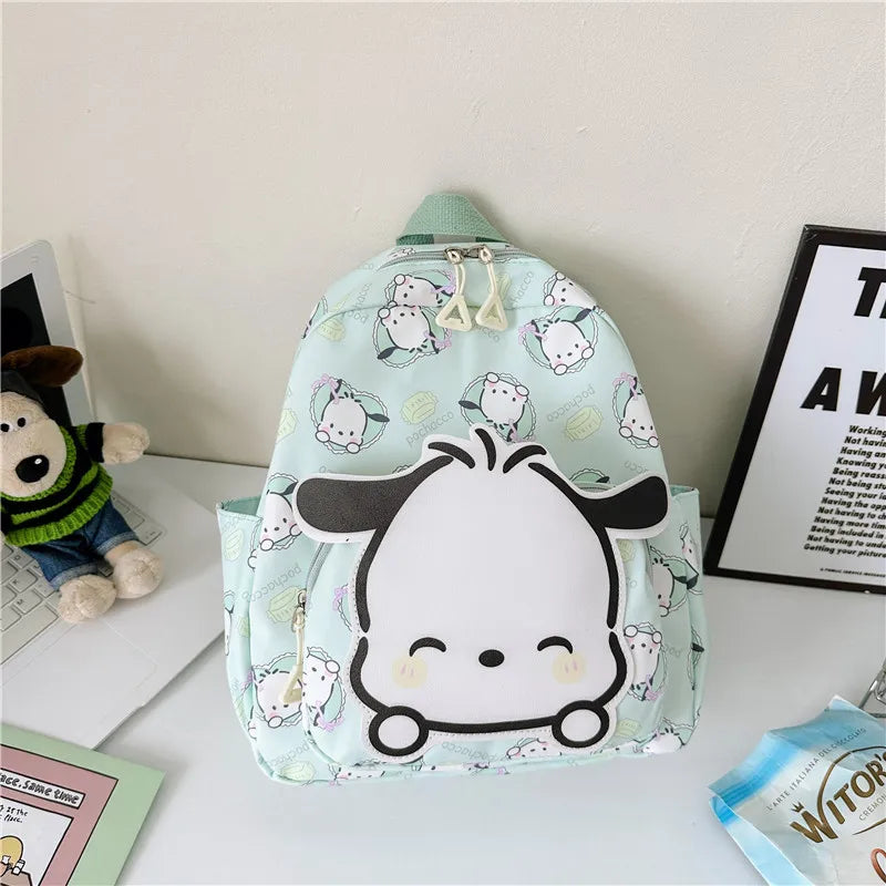 Sanrioed Anime Hello Kitty Cinnamoroll My Melody Kuromi Cute Kid Backpack Kawaii Cartoon Leather Mini School Bag Holiday Gift