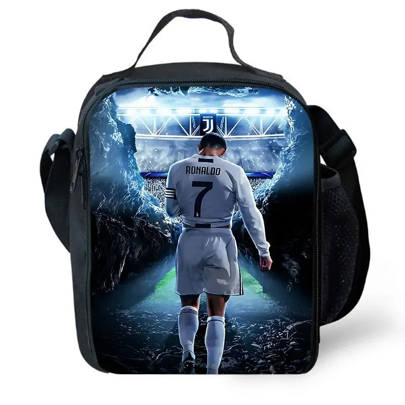 Cartoon C-CR7 Football-Stars Child Backpack,Lunch Bags,Pencil Bags for 4-8 Years Old Anime School Bags for Boys Girls Best Gift