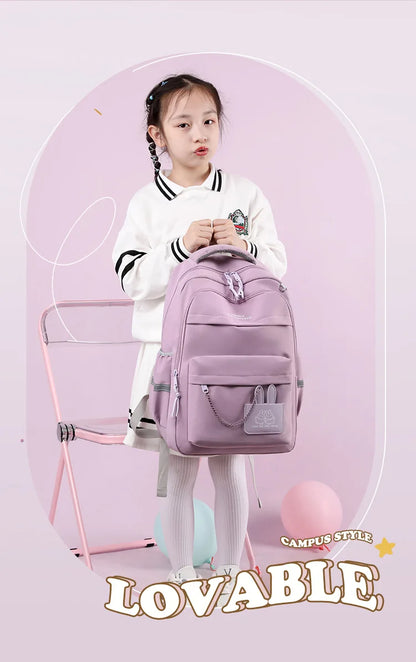 girls school bag for kids purple school backpack for girls children pink bookbag primary students gift large capacity backpack