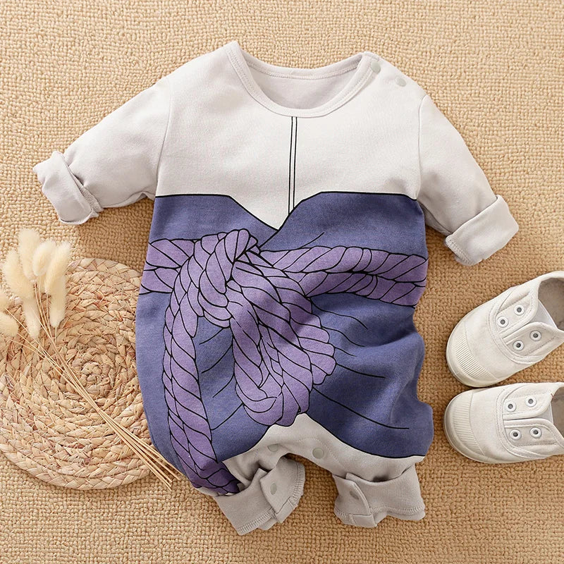 Newborns Baby Clothes Long-Sleeved Trousers Banquet COTTON Cartoon Anime 0-24 months Spring and autumn Fashion neonatal romper