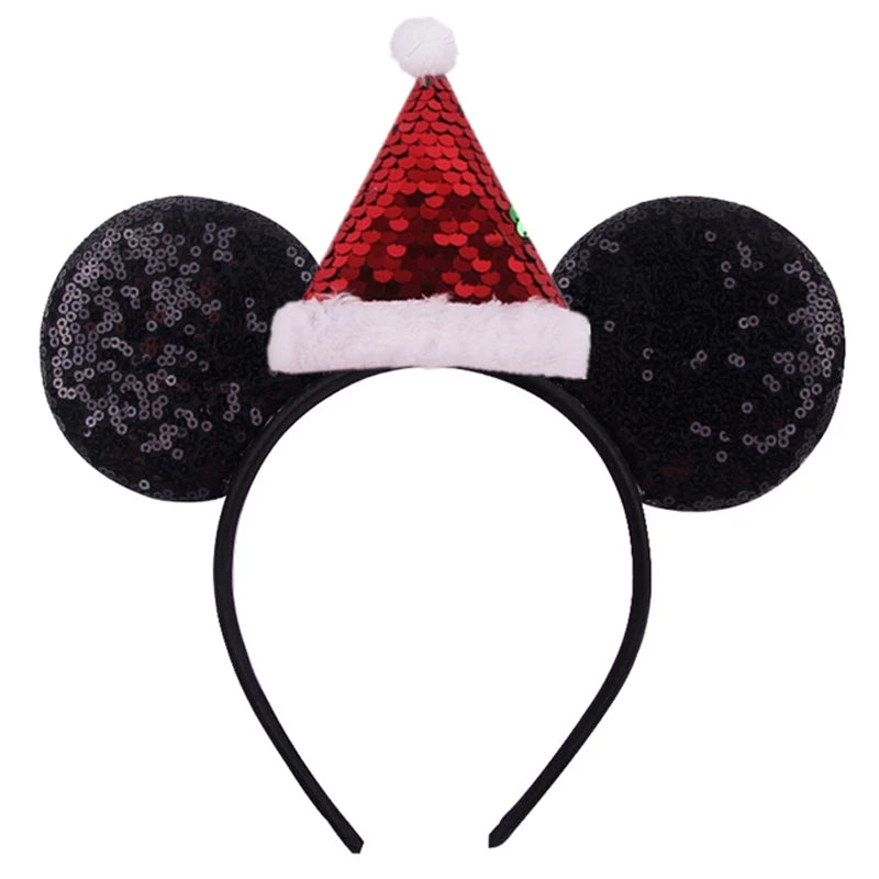 Christmas Mickey Mouse Ears Headbands Festival Carnival Party Hair Headwear For Baby Girls Women Headband Kids Accessories