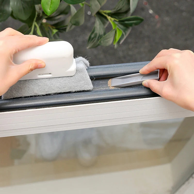 Window Groove Cleaning Brush Household Dead Corner Groove Scouring Pad Cleaning Tool Gap Brush Sliding Door Track Cleaner