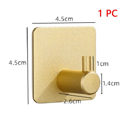 1-3PCS Wall Hook Strong Without Drilling Punch Free Clothe Bag Bathroom Door Kitchen Towel Hanger Hooks Home Storage Accessories