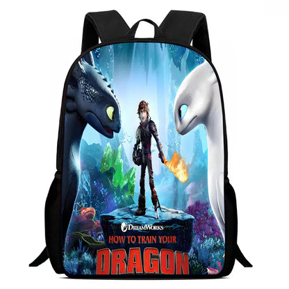 Cartoon How to T-Train Your D-Dragon Child School Backpack With Shoulder Bags Pencil Bags,School Bags for Boys Girls,Best Gift