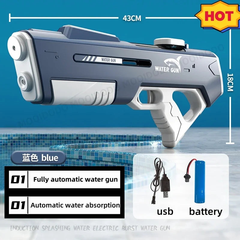 Automatic Water Gun Toys High pressure Big Capacity High-Tech Electric Water Blaster Soaker Guns Outdoor Pool Toys For Boy Kids