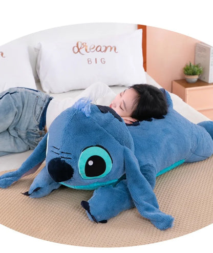 Puppy Stitch Doll Blue Stitch Plush Long Pillow Toys Girl Sleeping Leg Clamping Plushies Doll Children's Birthday Pillow Gift