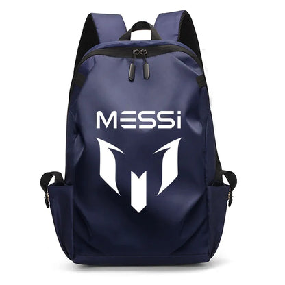 Football Super Stars MES SI Backpack Boy Girl Unisex College Student Backpack Women Men Laptop Teens Student USB Port Rucksack