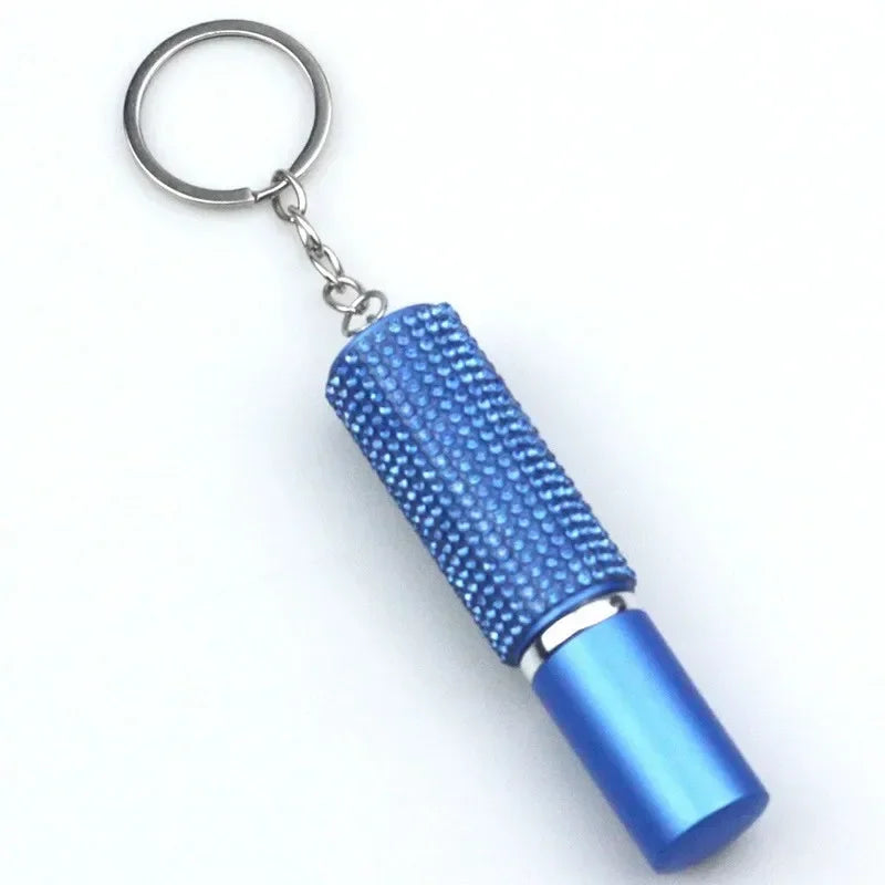 Empty Spray Tank Crystal Keychain Mini Reusable Portable Edc Outdoor Safety Protection Self Defense Keychain Accessories Travel