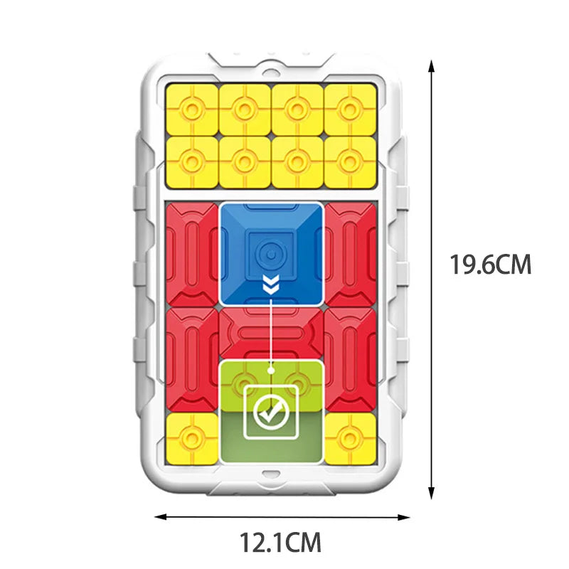 Slide Block Brain Game Challenge Huarong Road Brain Teaser Sliding Puzzles Logical Thinking Interactive Toy Board Game Kid Gifts