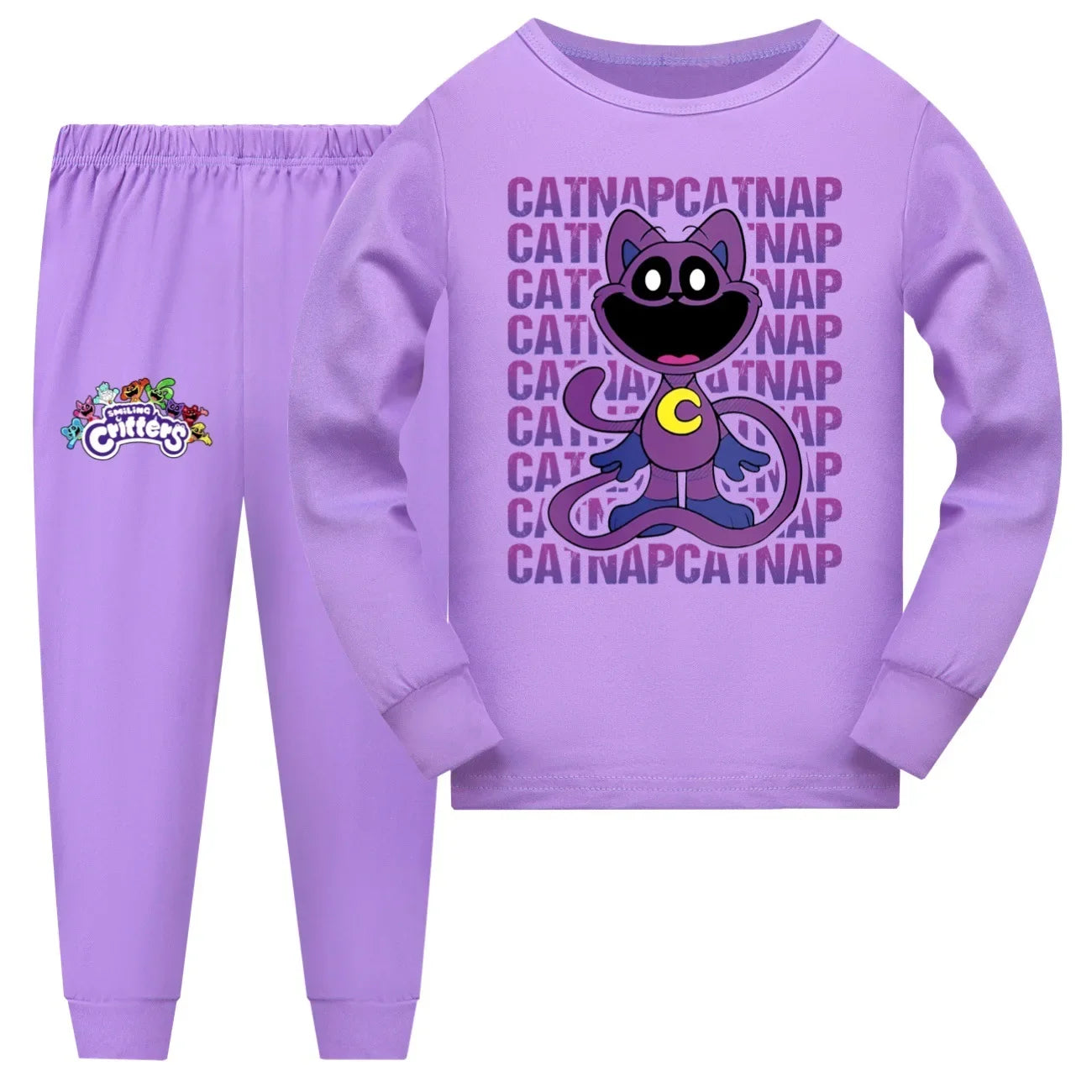 Hot Smiling Critters Peripheral Long-sleeved and Long-pants Pajamas Set for Boys and Girls, The Best Birthday Gift