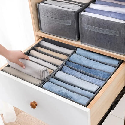 Jeans Pants Storage Box Wardrobe Clothes Organizer Cabinet Drawers Organizer for Underwear Bra Socks T-Shirt Organizers storage