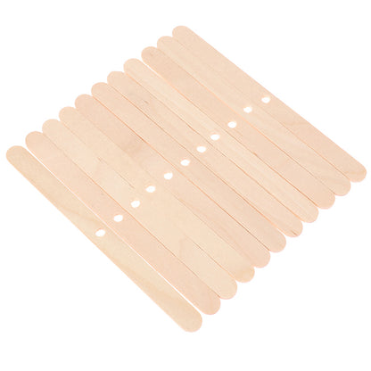 50PCS Wooden Candle Wick Holders Simple Aromatherapy Candles Bars Holders for Candle Making Fixing Tool with Hole Wooden Stick