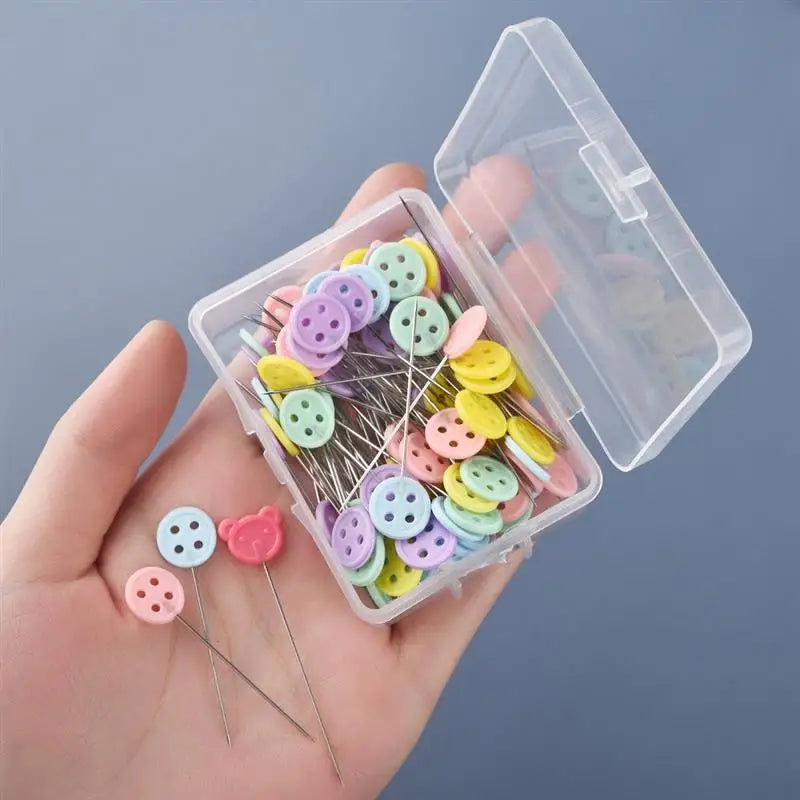 New Dressmaking Pins Embroidery Patchwork Tools Fixed Pin Button Pin Patchwork Pin For Sewing Positioning And DIY 50pcs/100pcs