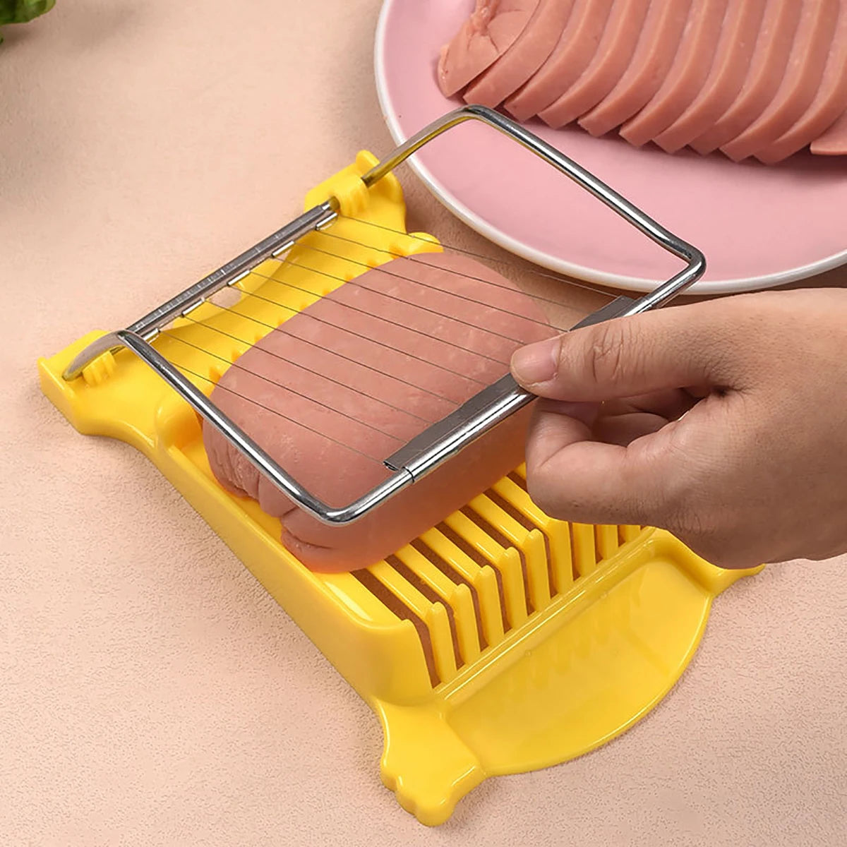 Luncheon Meat Slicer Multifunctional Stainless Steel Spam Ham Fruit Vegetables Egg Cheese Kitchen Cutter Slicers Gadgets Items