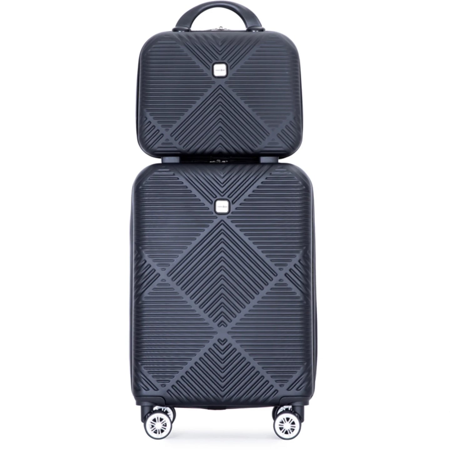 2 Piece Carry on Luggage Set, Airline Approved 20 Inch Luggage with Cosmetic Case，Hard Shell Suitcase with Spinner Wheels