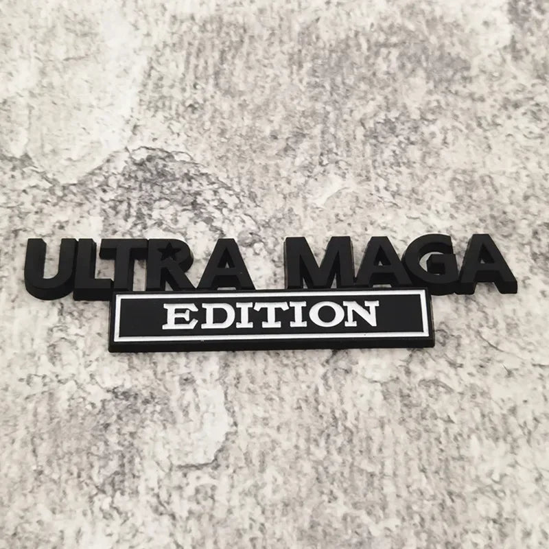 Ultra MAGA Emblem 3D Metal Car Sticker for Universal Car Decoration Classic Personality Labels Zinc Alloy Badge Decal Gadget