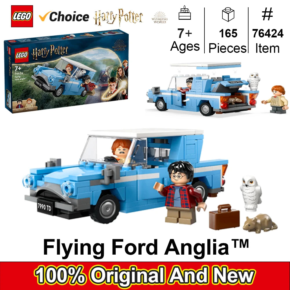 LEGO 76424 Harry Potter Flying Ford Anglia, Buildable Car Toy with 2 Minifigures  Harry Potter Car, Gift Boys and Girls Ages 7