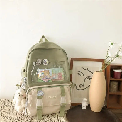 Kawaii Women Backpack Waterproof School Bag For Teenager Girl Student Bookbag Laptop Rucksack Cute Female Travel Bagpack Mochila