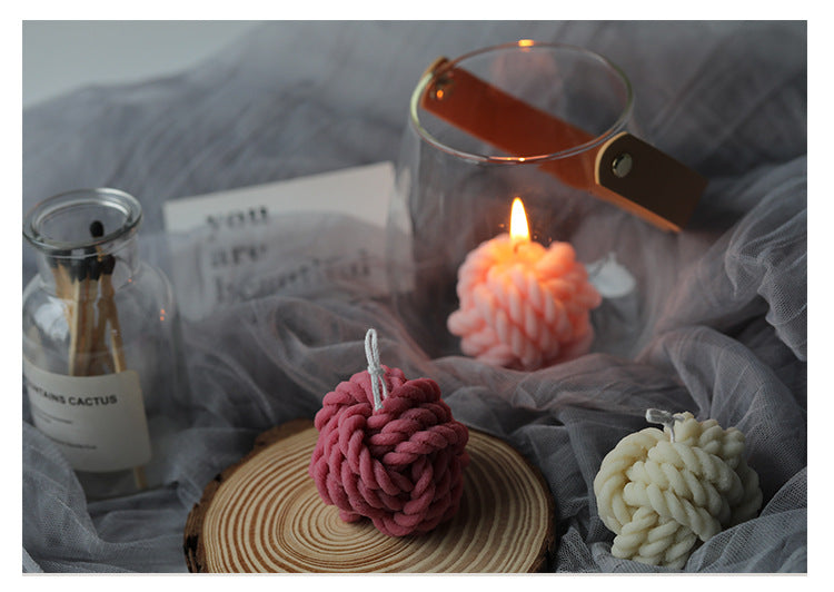 3D Wool Shape Candle Mold Scented Candle Casting Mold Handmade DIY Soap Making Wax Mold Handcraft Home Decoration Resin Molds