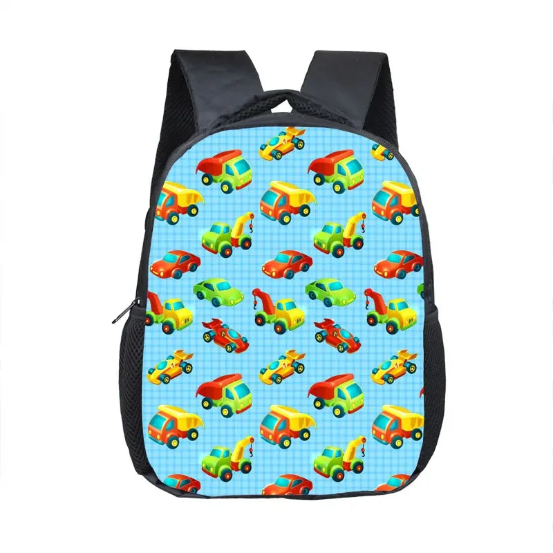 Cute Cartoon Train Locomotive Print Backpack for 2-4 Years Old High-speed Train Kids Bookbags Boy Girl Toddler School Bag Gift