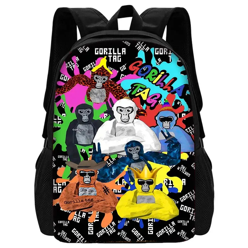 Novelty Cool Gorilla tag Child School Backpack With Shoulder Bag Pencil Bags School Bags for Boys Girls Best Gift