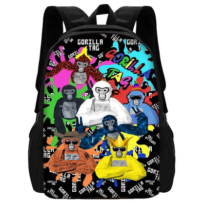 Novelty Cool Gorilla tag Child School Backpack With Shoulder Bag Pencil Bags School Bags for Boys Girls Best Gift