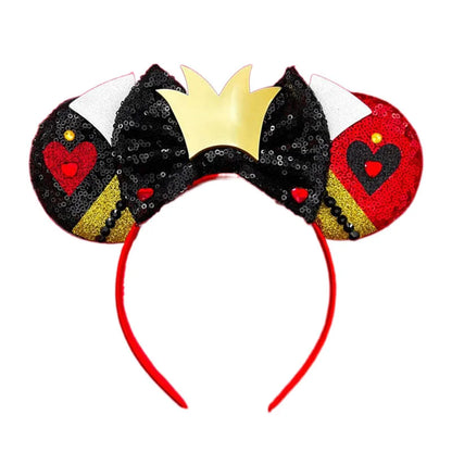 2023 Newest Mickey Mouse Ears Headband Kid Adult Festival Party Sequins Bow Hairband Women Baby Girl Party Hair Accessories Gift