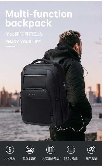 Bange Men's Designer Laptop Bag School Bags for Boys Male Motorcycle Tactical Business Sports Travel Backpack Men