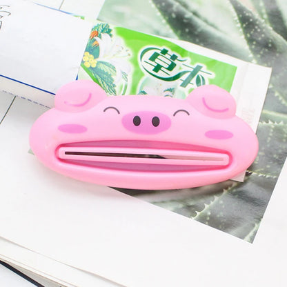 Cartoon Animal Toothpaste Squeezer Easy Use For Children Dispenser Kitchen Gadget Useful Home Tools Bathroom Plastic Tooth Paste