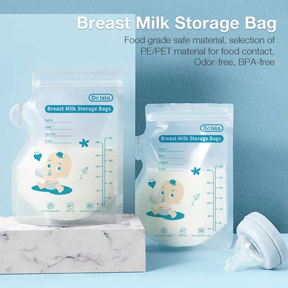 30Pcs 150/250ML Breast Milk Storage Bag Disposable Small Capacity Frozen Milk Storage Bag BPA Free