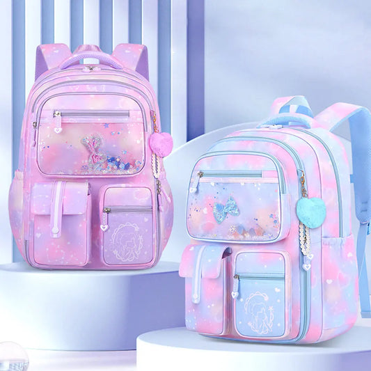 Cute Backpack for Primary School Student Stylish Portable Versatile Bookbag Breathable Preschool Books Bag