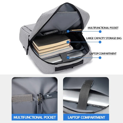 Business Backpack for Men Women Multifunctional Waterproof Laptop Bags with USB Charging Nylon Casual Rucksack School Bag